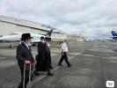 PHOTOS: HaRav Aron Mendel Twersky, eldest son of the Skvere Rebbe, along with New Square Mayor Izzy Spitzer, boarding a private jet at Teterboro Airport ahead of today's historic visit of Rabbonim with President Trump in Washington, D.C.