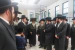 The Satmar Rebbe Shlit"a Arrives at the Heichal of the New Satmar Beis Medrash Yitav Lev, Binyan Friedman, in Monsey