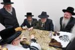 Rabbanim of the OU Kashrus Division on a Visit at the Residence of the Skverer Rebbe Shlit"a.