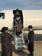 The Satmar Rebbe Shlit"a on the Plane to Washington D.C. for a Visit to the White House