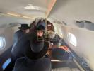 The Satmar Rebbe Shlit"a on the Plane to Washington D.C. for a Visit to the White House