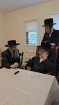 HaGaon HaTzaddik Gaavad Pshevorsk Williamsburg Shlit"a on a Visit at the Residence of the Liska Rebbe Shlit"a, in Honor of His Daughter's Wedding.