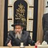The Skulen Lakewood Rebbe on a Visit and Delivering a Sichas Chizuk Ahead of Rosh Hashanah at Yeshiva Nesiv HaTorah in the Toms River Area of Lakewood.