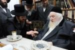 Admorim and Roshei Yeshiva Visiting the Home of the Posek Hador, HaGaon Rav Moshe Sternbuch Shlit"a, to Exchange Brachos