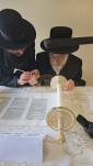 Ksivas Sefer Torah: The Liska Rebbe Shlit"a at a Ksivas Sefer Torah Written by Reb Yaakov Dov Cohen