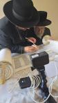 Ksivas Sefer Torah: The Liska Rebbe Shlit"a at a Ksivas Sefer Torah Written by Reb Yaakov Dov Cohen