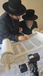 Main image for Ksivas Sefer Torah: The Liska Rebbe Shlit"a at a Ksivas Sefer Torah Written by Reb Yaakov Dov Cohen
