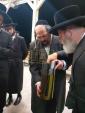 Main image for The Lizensker Rebbe Shlit"a at the Tziyon of the Sar Shalom ZY"A