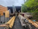 Photos and Videos of the Construction of the Sukkah Hagdolah at the Beis Medrash Hagadol in Kiryas Joel