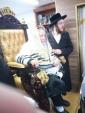 The Beis Mordechai Rebbe Shlit"a at the Bris of a Chossid This Morning