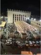 Main image for Havdalah in the Courtyard of the Belz Beis Medrash Hagadol. For the First Time in Decades, There Was Duchaning at Neila This Year Since It Was Still Before Shkiya.