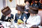 Chol HaMoed Sukkos L'chaim in the Sukkah of the Nagid Reb Yitzchok Rabinowitz in Honor of Donating the New Simcha Hall 'Ulam Sarah Leah' at B'beiso Nava Kodesh