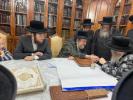 Hanagid Reb Yitzchok and His Son Reb Refoel Rabinowitz Dedicate a Tna'im Hall in the Home of the Satmar Rebbe Shlit"a, As Well As Renovations to the Rebbe's House