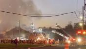 Main image for MOUNT LORETTO INFERNO: Four-Alarm Fire Rips Through Vacant Staten Island Warehouse