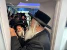 The Dushinskya Rebbe Shlit"a at a Kvias Mezuzah at the New Chaverim Headquarters in Williamsburg