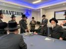 Main image for The Dushinskya Rebbe Shlit"a at a Kvias Mezuzah at the New Chaverim Headquarters in Williamsburg