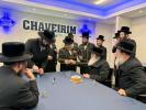 The Dushinskya Rebbe Shlit"a at a Kvias Mezuzah at the New Chaverim Headquarters in Williamsburg