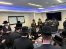 The Dushinskya Rebbe Shlit"a at a Kvias Mezuzah at the New Chaverim Headquarters in Williamsburg