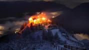 MOUNTAIN LANDMARK IN FLAMES: Fire Ravages Hitler's Former Eagle's Nest In Bavaria