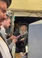 Main image for HaRav Elimelech Biederman Shlit"a at the Tziyon of the Chazon Ish Today on the Yoma D'hillula