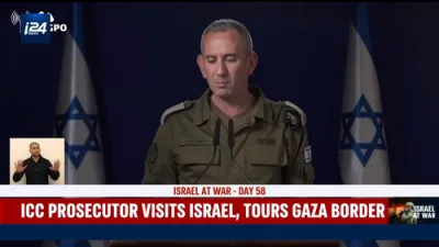 The IDF Spokesperson, gives his nightly briefing as ground operation expands in the Gaza Strip