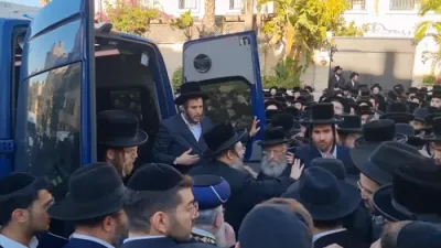 Levaya of R' Elimelech Wasserman HY"D who was Murdered In the Terrorist Attack last week