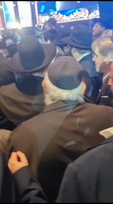 Harav Hamekubal R' Dovid Abuchatzeira shlita at the chasena of his grandson