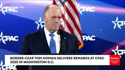 Border Czar Tom Homar discussed his policies for decreasing illegal border crossings and strengthening Southern Border security during CPAC 2025