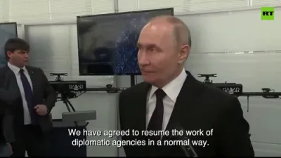 BREAKING: President Putin announces that Russia and the United States have officially agreed to restore diplomatic relations.