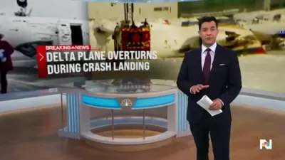 Delta jet overturns during crash landing in Toronto