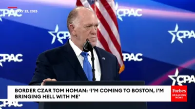 Border Czar Tom Homan warned Boston he would pursue a crack down on illegal immigration.