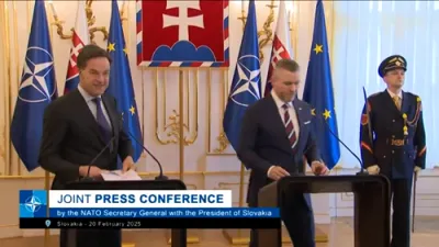 NATO Secretary General Mark Rutte with the President of Slovakia Peter Pellegrini