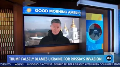 Trump Falsely Claims Ukraine Started War with Russia