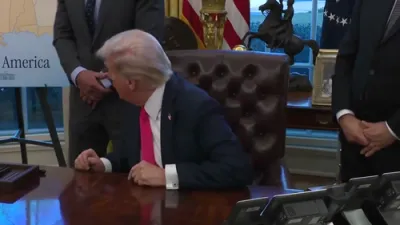 Trump Gets Emotional Admiring Map of Renamed 'Gulf of America'