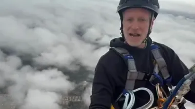 FCC Chairman Brendan Carr Honors Tower Crews as US Flag Waves Proudly on 1800-Foot Tower