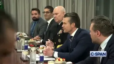 Defense Secretary Pete Hegseth meets with Saudi Defense Minister Prince Khalid bin Salman at Pentagon. 