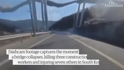 Footage of the Tragedy in South Korea: Bridge Collapse Claims at Least Three Lives