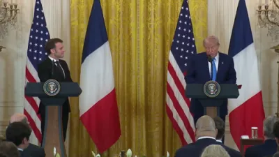 Watch: Trump's opening statement at the White House press conference Honors Historic US-France Alliance.
