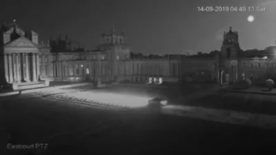 CCTV shows moment thieves roll &pound;4.75 million gold toilet out of Blenheim Palace