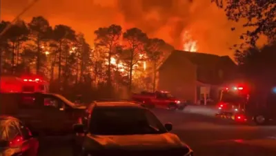 Wildfires Force Evacuations in Myrtle Beach as Flames Spread Rapidly