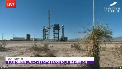 Blue Origin launches 10th human flight in West Texas