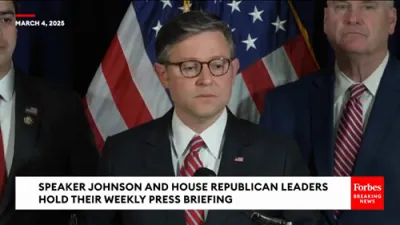 Speaker Johnson Defends Trump Tariffs on Canada & Mexico