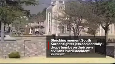 Shocking moment South Korean Fighter Jets Accidentally Bomb Civilians in Drill Gone Wrong