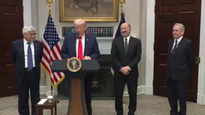 President Donald J. Trump announces a new $100 billion investment by TSMC in U.S. chips manufacturing