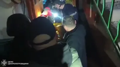 Dramatic Footage Captures Chaos After Russian Strike on Ukrainian Hotel