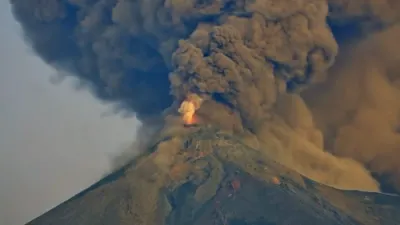 WATCH: The Colossus Fuego Volcano Eruption