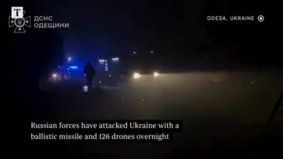 Russian Drone Strike Ignites Massive Fuel Fire in Odesa
