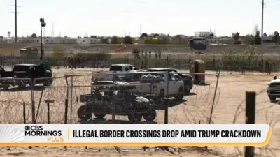 The Heavily fortified U.S. border has NO migrants sighted.