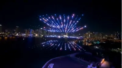 CHECK IT OUT! Epic Drone Show Thanking President Trump in Florida.