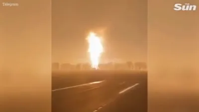 Flames Light Up the Sky in Dramatic Footage Where Massive Explosions at Russian Oil Depot